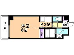 TAKE.N20 1Kの間取図画像