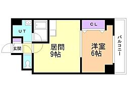 美工ビル 1LDKの間取図画像