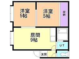 コーポ和 2DKの間取図画像
