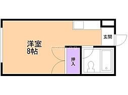 エルムマンション ワンルームの間取図画像