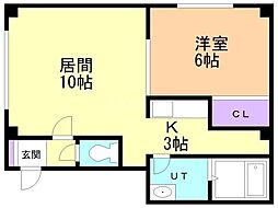 メゾン・ド・ノア 1LDKの間取図画像