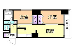 パルティーレN23 2LDKの間取図画像