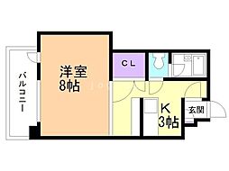 KOYAS6 1Kの間取図画像