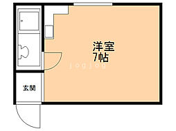 美水マンション（ハッピーコール厳禁） 2階ワンルームの間取り