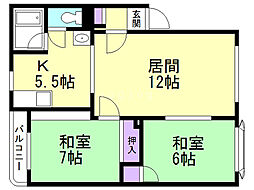 間取図画像 2LDK