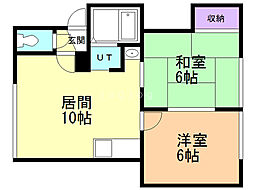 ノースシャトー20 2LDKの間取図画像