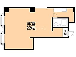 札幌市営東西線 西11丁目駅 徒歩5分の賃貸マンション 5階ワンルームの間取り