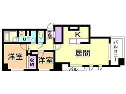 プライムメゾン大通公園 12階2LDKの間取り