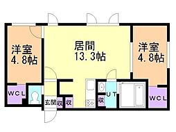 間取図画像 2LDK