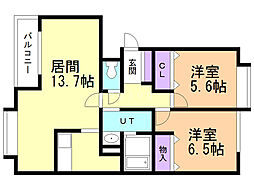 間取図画像 2LDK