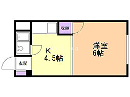 FINECRESTN12 1DKの間取図画像