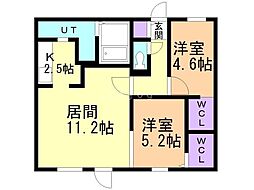 間取図画像 2LDK