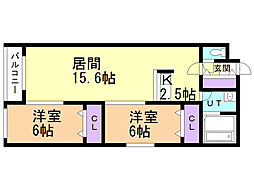 間取図画像 2LDK