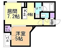 Ｇｒａｎｄ　Ｓｕｃｃｅｓｓ　Ｌｕｓｓｏ 4階1LDKの間取り