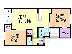 間取図画像 2LDK