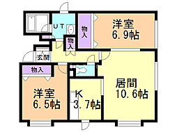 間取図画像 2LDK