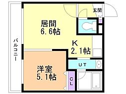 間取図画像 1LDK