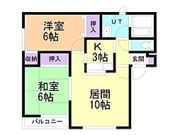 間取図画像 2LDK