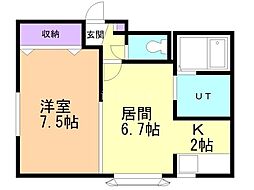 スティブル23 1LDKの間取図画像