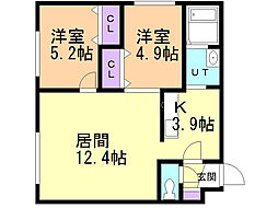 間取図画像 2LDK