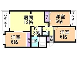 間取図画像 3LDK
