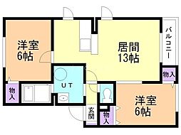 間取図画像 2LDK