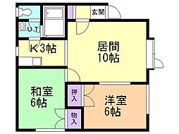 間取図画像 2LDK