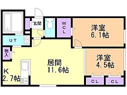 間取図画像 2LDK