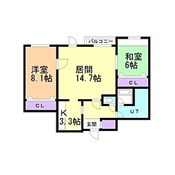 間取図画像 2LDK