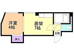パルコート光星10 1DKの間取図画像