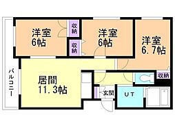 間取図画像 3LDK