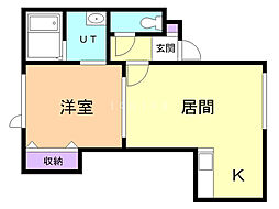 ファミリーマンションN39 1LDKの間取図画像