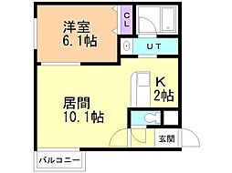 間取図画像 1LDK