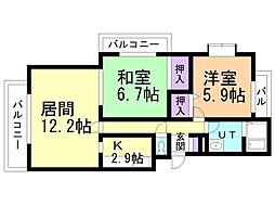 間取図画像 2LDK
