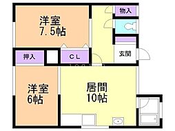 間取図画像 2LDK