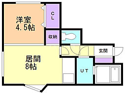 間取図画像 1LDK