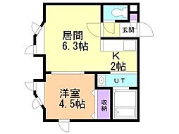 リー・スペース31 1LDKの間取図画像