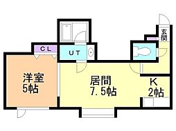 パラ・シェンプレN45 1LDKの間取図画像