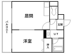 メゾンエクレール北26条 1DKの間取図画像