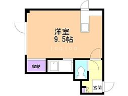 エクセレンス元町 ワンルームの間取図画像