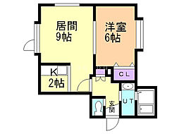 ミラ・パール 1LDKの間取図画像