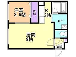メイリオーラ 1LDKの間取図画像