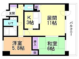 ゆとり31 2LDKの間取図画像