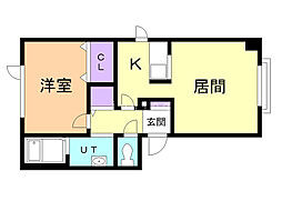 シャーメゾン305 1LDKの間取図画像