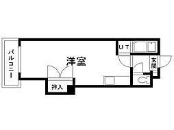 クレール・フランセ・エストゥ ワンルームの間取図画像