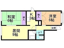 ルミエール・E 2LDKの間取図画像