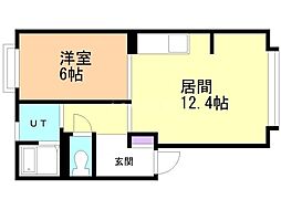 グランステラ 1LDKの間取図画像