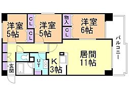 ウインコート.39 3LDKの間取図画像