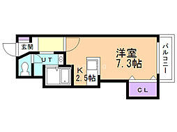 OTレジデンス 1Kの間取図画像