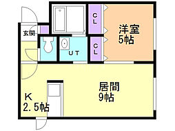 ポラリス元町 1LDKの間取図画像
